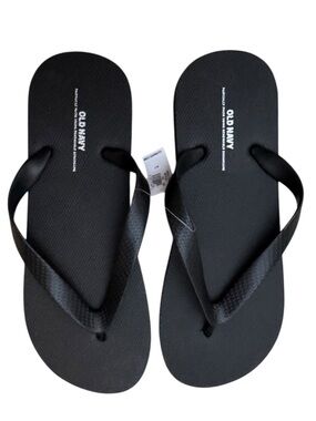 Old Navy Black Flip Flops Size 6-7 NWT
